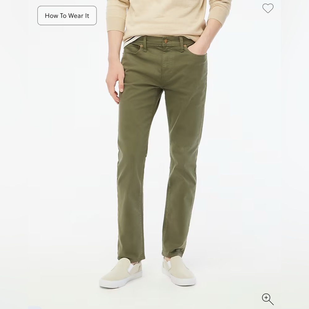 J. Crew Factory Slim-fit garment-dyed five-pocket pant • size 31x32 • NWT •BK228